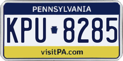PA license plate KPU8285