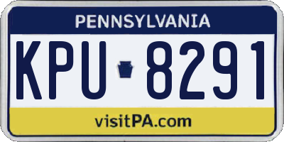 PA license plate KPU8291