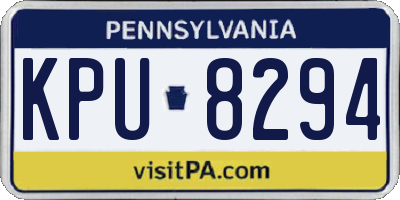 PA license plate KPU8294