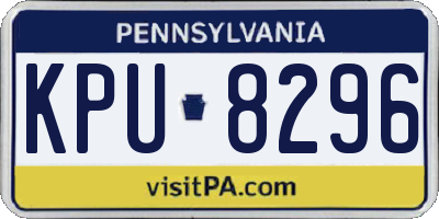 PA license plate KPU8296