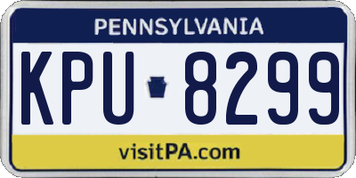 PA license plate KPU8299