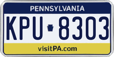 PA license plate KPU8303