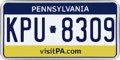 PA license plate KPU8309