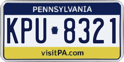 PA license plate KPU8321