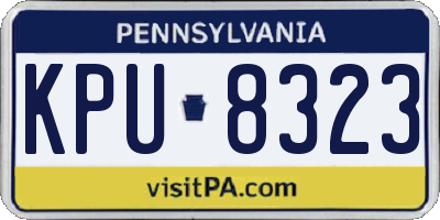 PA license plate KPU8323