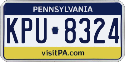 PA license plate KPU8324