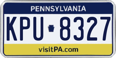 PA license plate KPU8327