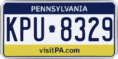 PA license plate KPU8329