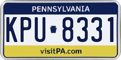 PA license plate KPU8331