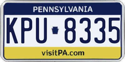 PA license plate KPU8335