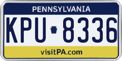 PA license plate KPU8336