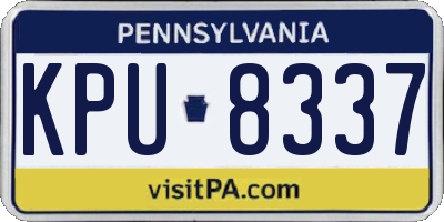 PA license plate KPU8337