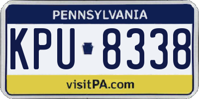 PA license plate KPU8338