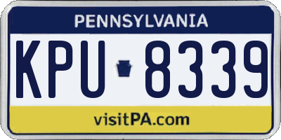 PA license plate KPU8339