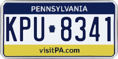 PA license plate KPU8341