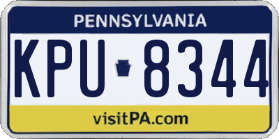 PA license plate KPU8344