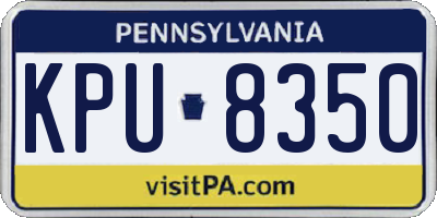 PA license plate KPU8350