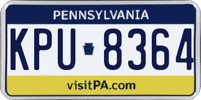 PA license plate KPU8364
