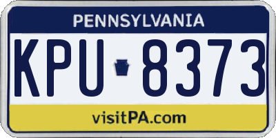 PA license plate KPU8373