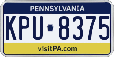 PA license plate KPU8375