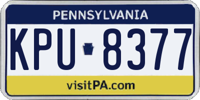 PA license plate KPU8377