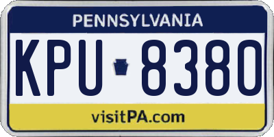 PA license plate KPU8380