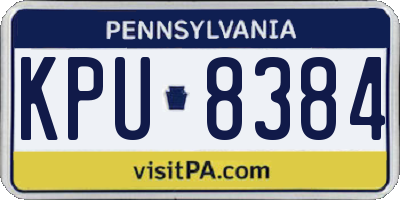 PA license plate KPU8384