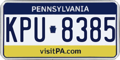 PA license plate KPU8385