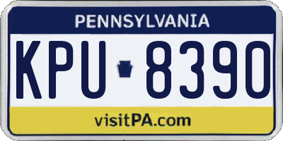 PA license plate KPU8390