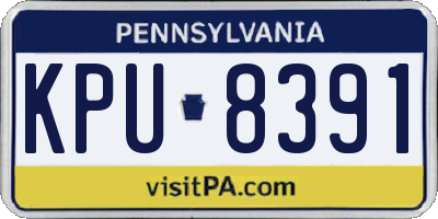 PA license plate KPU8391