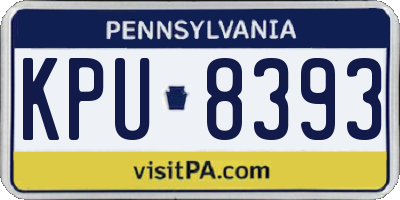 PA license plate KPU8393