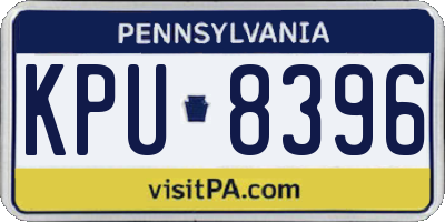 PA license plate KPU8396