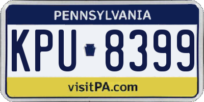 PA license plate KPU8399