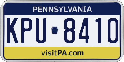 PA license plate KPU8410
