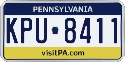 PA license plate KPU8411