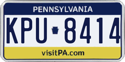 PA license plate KPU8414