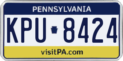 PA license plate KPU8424