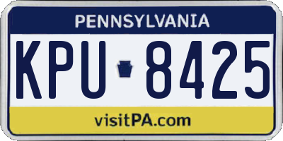 PA license plate KPU8425