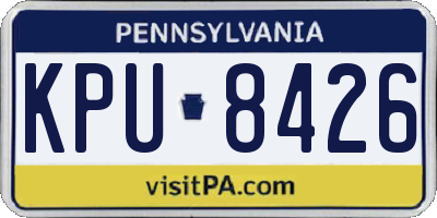 PA license plate KPU8426