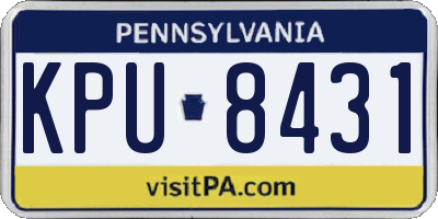 PA license plate KPU8431