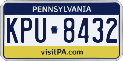 PA license plate KPU8432