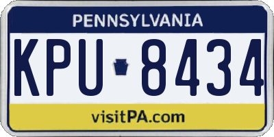 PA license plate KPU8434