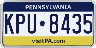 PA license plate KPU8435