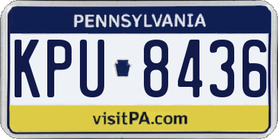 PA license plate KPU8436