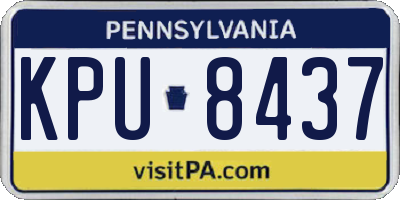 PA license plate KPU8437