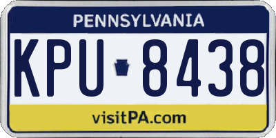 PA license plate KPU8438