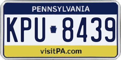 PA license plate KPU8439