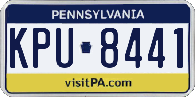 PA license plate KPU8441