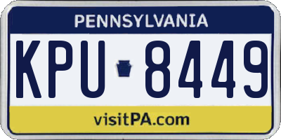 PA license plate KPU8449