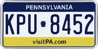 PA license plate KPU8452